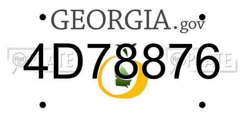 4D78876 Georgia License Plate