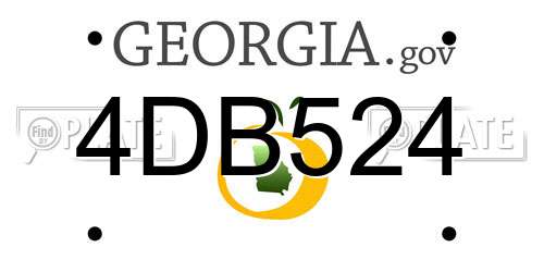 4DB524 Georgia License Plate