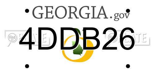 4DDB26 Georgia License Plate