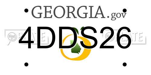 4DDS26 Georgia License Plate