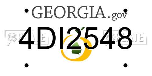 4DI2548 Georgia License Plate