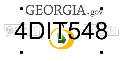 4DIT548 Georgia License Plate