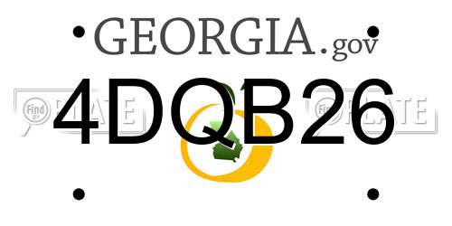 4DQB26 Georgia License Plate