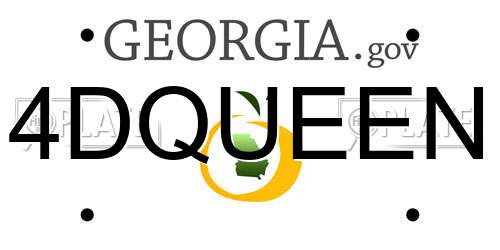 4DQUEEN Georgia License Plate
