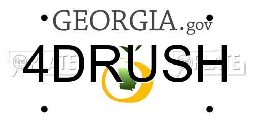 4DRUSH Georgia License Plate