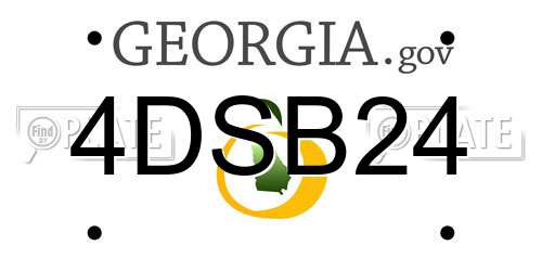 4DSB24 Georgia License Plate