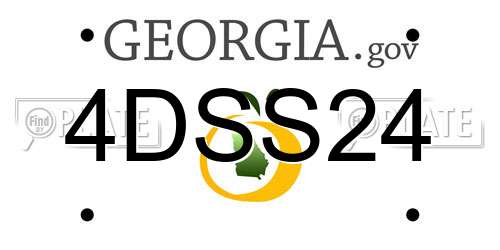 4DSS24 Georgia License Plate