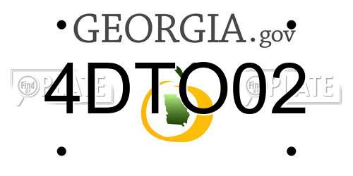 4DTO02 Georgia License Plate