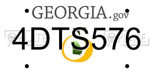 4DTS576 Georgia License Plate