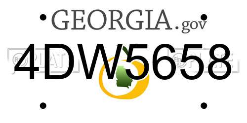 4DW5658 Georgia License Plate