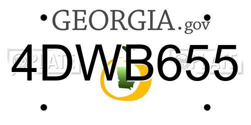 4DWB655 Georgia License Plate