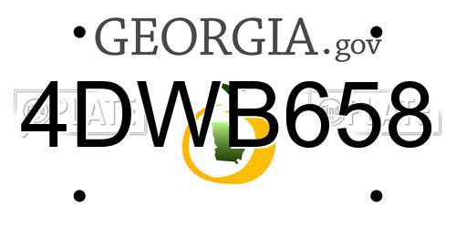 4DWB658 Georgia License Plate