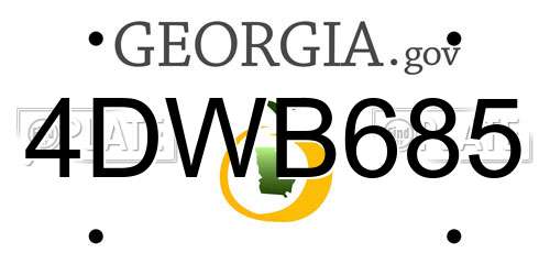4DWB685 Georgia License Plate