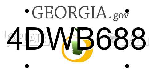 4DWB688 Georgia License Plate