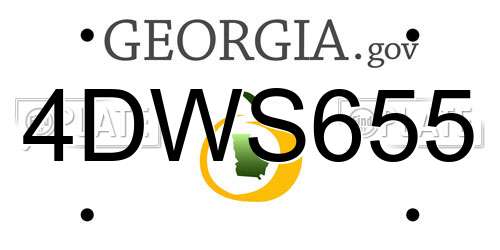 4DWS655 Georgia License Plate