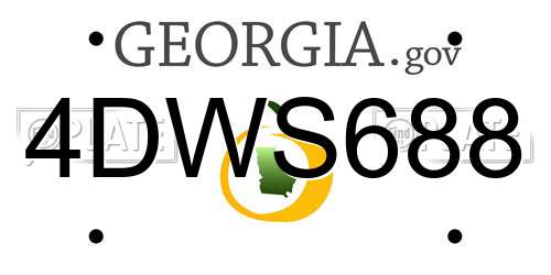 4DWS688 Georgia License Plate