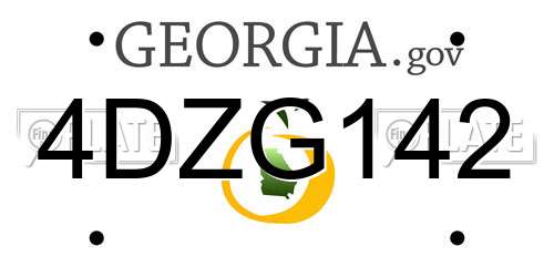 4DZG142 Georgia License Plate