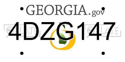4DZG147 Georgia License Plate