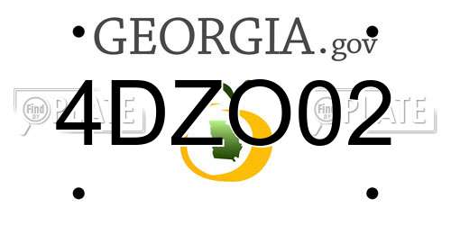 4DZO02 Georgia License Plate