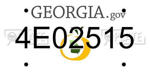 4E02515 Georgia License Plate