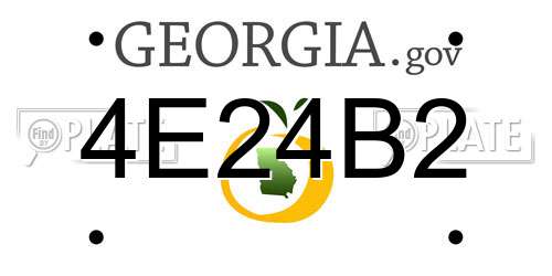 4E24B2 Georgia License Plate
