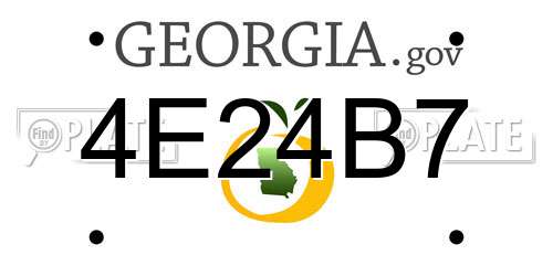 4E24B7 Georgia License Plate