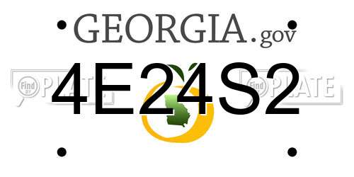 4E24S2 Georgia License Plate