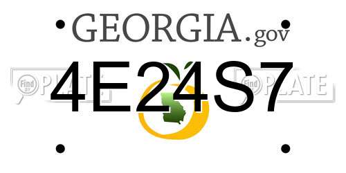 4E24S7 Georgia License Plate