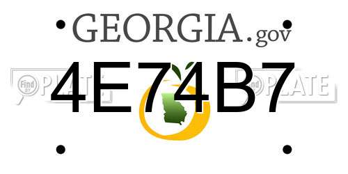 4E74B7 Georgia License Plate