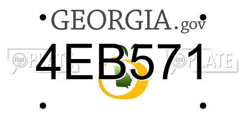 4EB571 Georgia License Plate