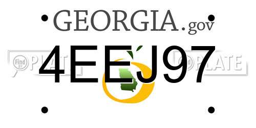 4EEJ97 Georgia License Plate