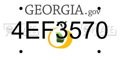 4EF3570 Georgia License Plate