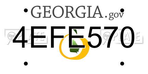 4EFE570 Georgia License Plate