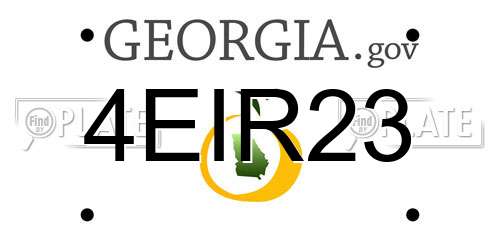 4EIR23 Georgia License Plate