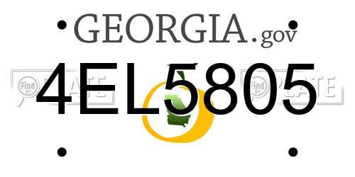 4EL5805 Georgia License Plate