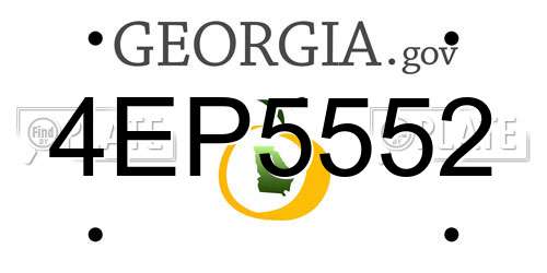 4EP5552 Georgia License Plate