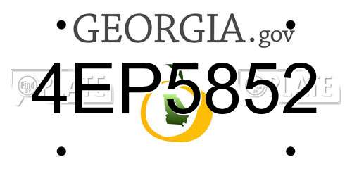4EP5852 Georgia License Plate