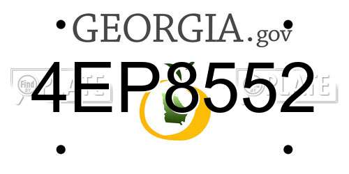 4EP8552 Georgia License Plate