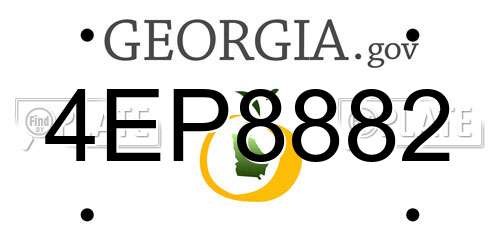 4EP8882 Georgia License Plate