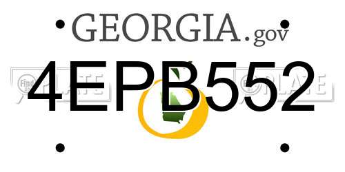 4EPB552 Georgia License Plate