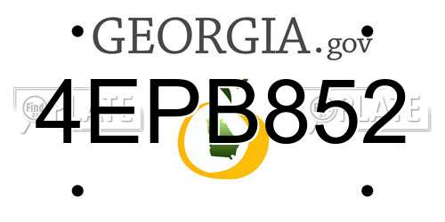 4EPB852 Georgia License Plate