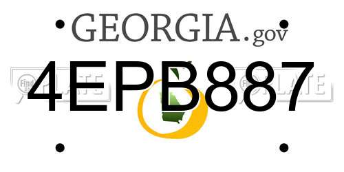 4EPB887 Georgia License Plate