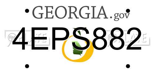 4EPS882 Georgia License Plate