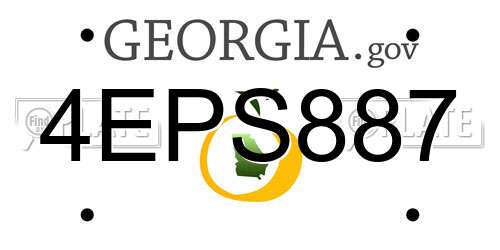 4EPS887 Georgia License Plate