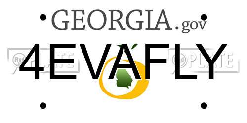 4EVAFLY Georgia License Plate