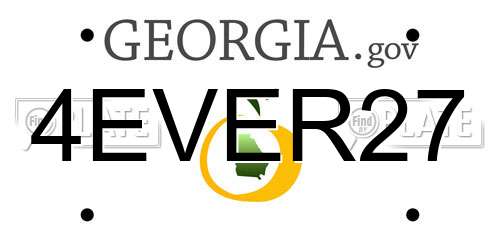 4EVER27 Georgia License Plate