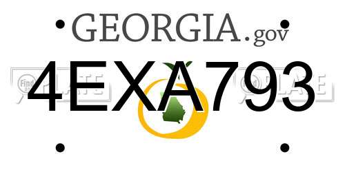 4EXA793 Georgia License Plate