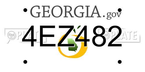 4EZ482 Georgia License Plate
