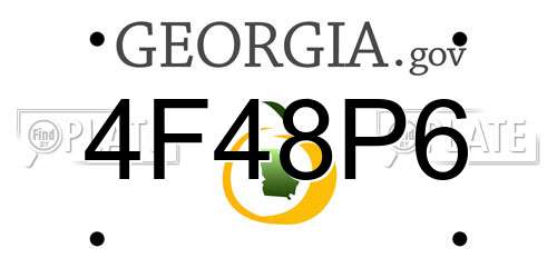 4F48P6 Georgia License Plate