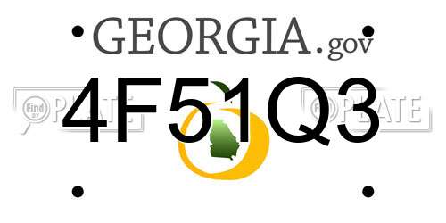 4F51Q3 Georgia License Plate